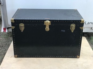 Vintage Trunk with Leather Handles - National Vulcanized Fibre Co.