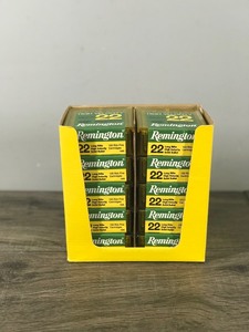 Full Box of 1,000 Rounds of Remington High Velocity 22 Rounds with Golden Bullets - Long Rifle Rim Fire Cartridges - 10 Full Boxes of 100