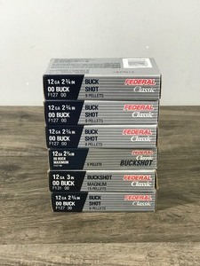 6 - Full Boxes of 12 Gauge Federal Buckshot Shotgun Shells