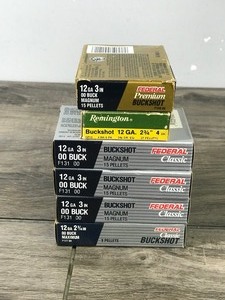 6 Boxes of 12 Gauge Buckshot Shotgun Shells