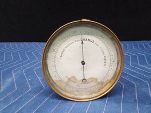 Vintage Halosteric brass barometer