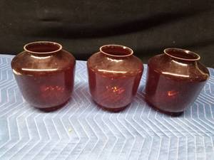 12 Chandelier ruby red globes