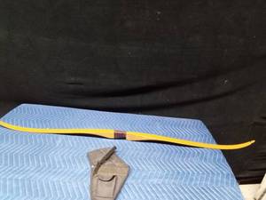 String bow and a canvas belt holster