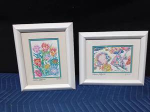 2 Framed signed print by Artist Sherri Reeve