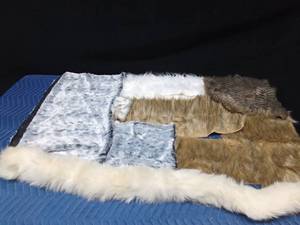 Pieces of real and imitation fur