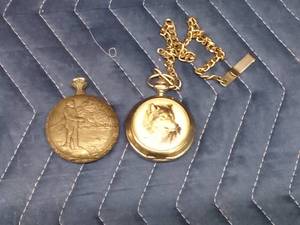 Neuchatel 17 jewel pocket watch and West Minister pocket watch