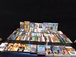 150 VHS tapes including 1 sealed