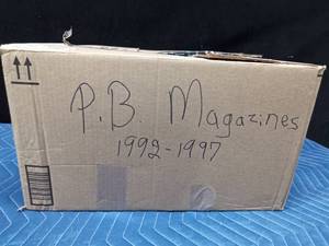 Box of adult magazines from 1992-1997