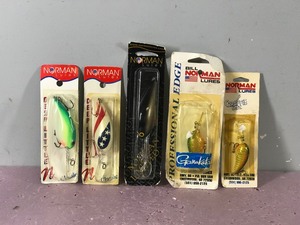 Lot of 5 Norman Fishing lures in Original Packages