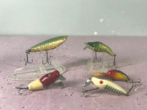 Lot of 5 Collectible Fishing Lures - Some are Wood