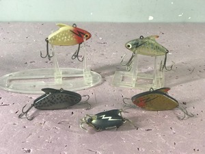 Lot of 5 Collectible Heddon Sonic & Super Sonic Fishing Lures