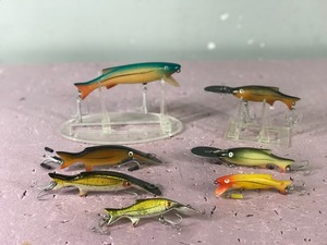 Lot of 7 Fishing lures - 2 Shal A Miner - 3 Droop Snoops - 2 Doll Ditch Digger