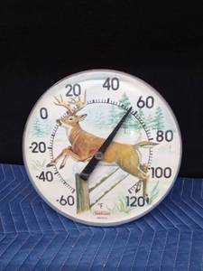 Sunbeam thermometer with deer scenery - WORKS