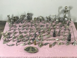 Large Lot of Collectible Pewter Figurines and More