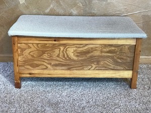 Wood Chest with Cloth Top