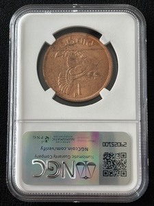 1968 Ireland Penny "Lucky Irish Penny" NGC Brilliant Uncirculated