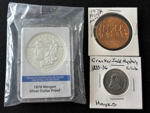 Assorted Silver Plated Replica and Tokens