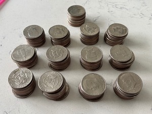 130 Kennedy Clad Half Dollars