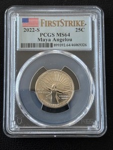 2022-S Maya Angelou Quarter First Strike PCGS MS64