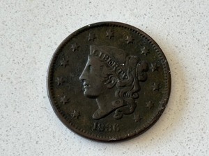 1836 Coronet Head Cent 2,111,000 Minted