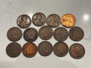 Indian Head Cents and Wheat Cents