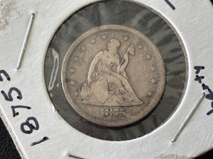 1875-S Twenty Cent Piece Hard to Find Only 1,155,000 Minted