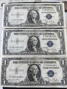 1935 D Blue Seal $1 Dollar Silver Certificates