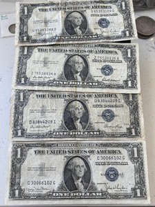 Blue Seal $1 Dollar Silver Certificates