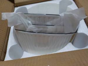 Set of 3 White 8 Diameter Bowls...