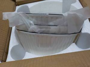 Set of 3 White 8 Diameter Bowls...