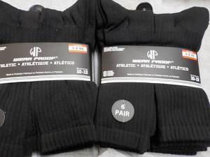 12 pair Black Wear Proof Athletic S...