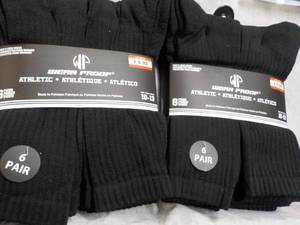 12 pair Black Wear Proof Athletic S...