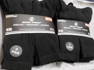 12 pair Black Wear Proof Athletic S...