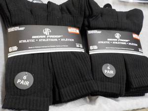 12 pair Black Wear Proof Athletic S...