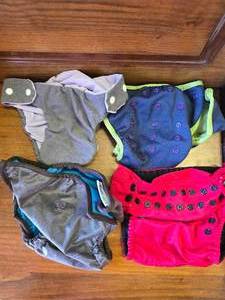 4 Diaper Covers Red One Is A Rock-N-Bums