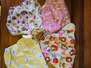 Owls, Yellow, Pink and Love Bugs 4 Diaper Covers