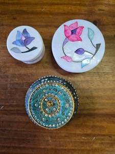 3 Tiny Trinket Boxes