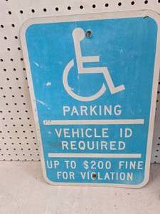 Handicap Metal Vintage Sign