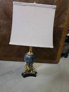 Vintage Marble Dolphin Lamp, Heavy
