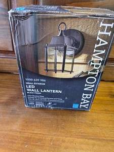 Hampton Bay Black Outdoor LED Wall Lantern Sconce