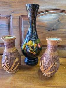 2 Small Vases, Vintage Russian Vase