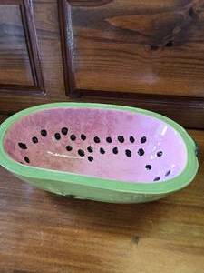 Watermelon Bowl and 3 Plates