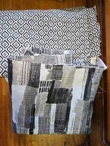 Geometric and Contemporary Heavy Linen Fabric