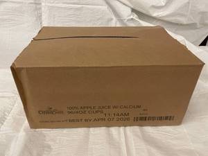 H&E - CitrusSun 100% Apple Juice w Calcium 96 4 oz Cups
