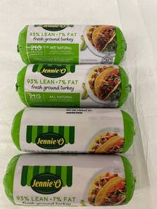 H - Jennie-O Fresh Ground Turkey - 93% Lean 7% Fat - 16 oz (Lot of 4)