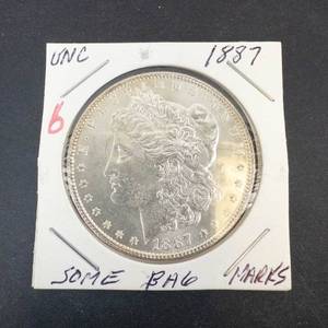 1887 Morgan Dollar,  Beautiful   with some bag marks