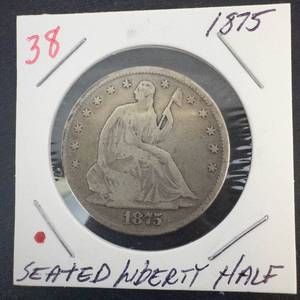 1875 Seated Liberty Half Dollar