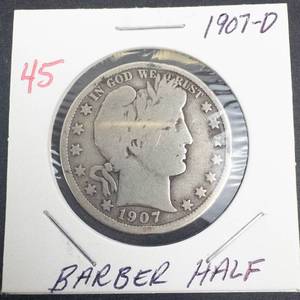 1907-D Barber Half Dollar