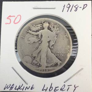 1918-D Walking Liberty Half Dollar