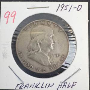 1951-D Franklin Half Dollar